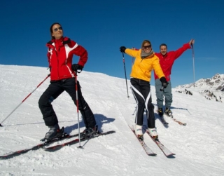 Cours de ski avec une monitrice